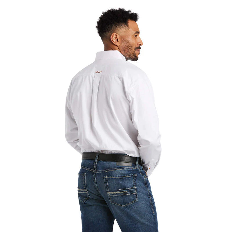 Solid Twill Classic Fit white Shirt