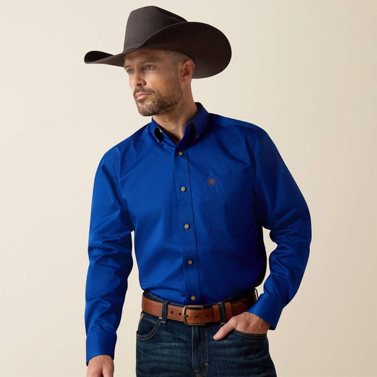 10006660 Solid Twill Classic Fit Ultramarine Shirt