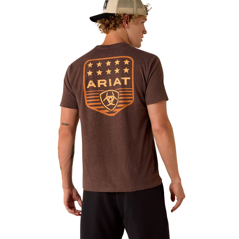 10073963 Stripe Patriotic Badge T-Shirt