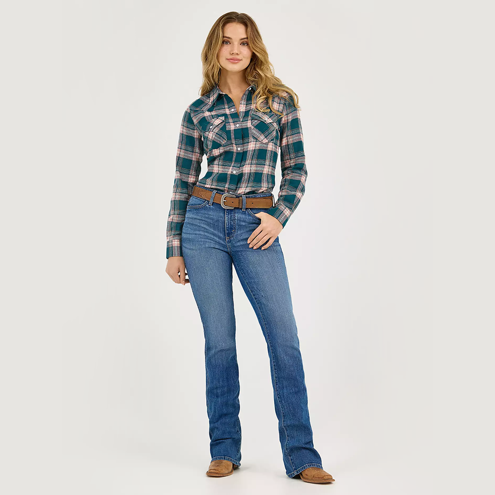 Essential Flannel Plaid Western Snap Shirt