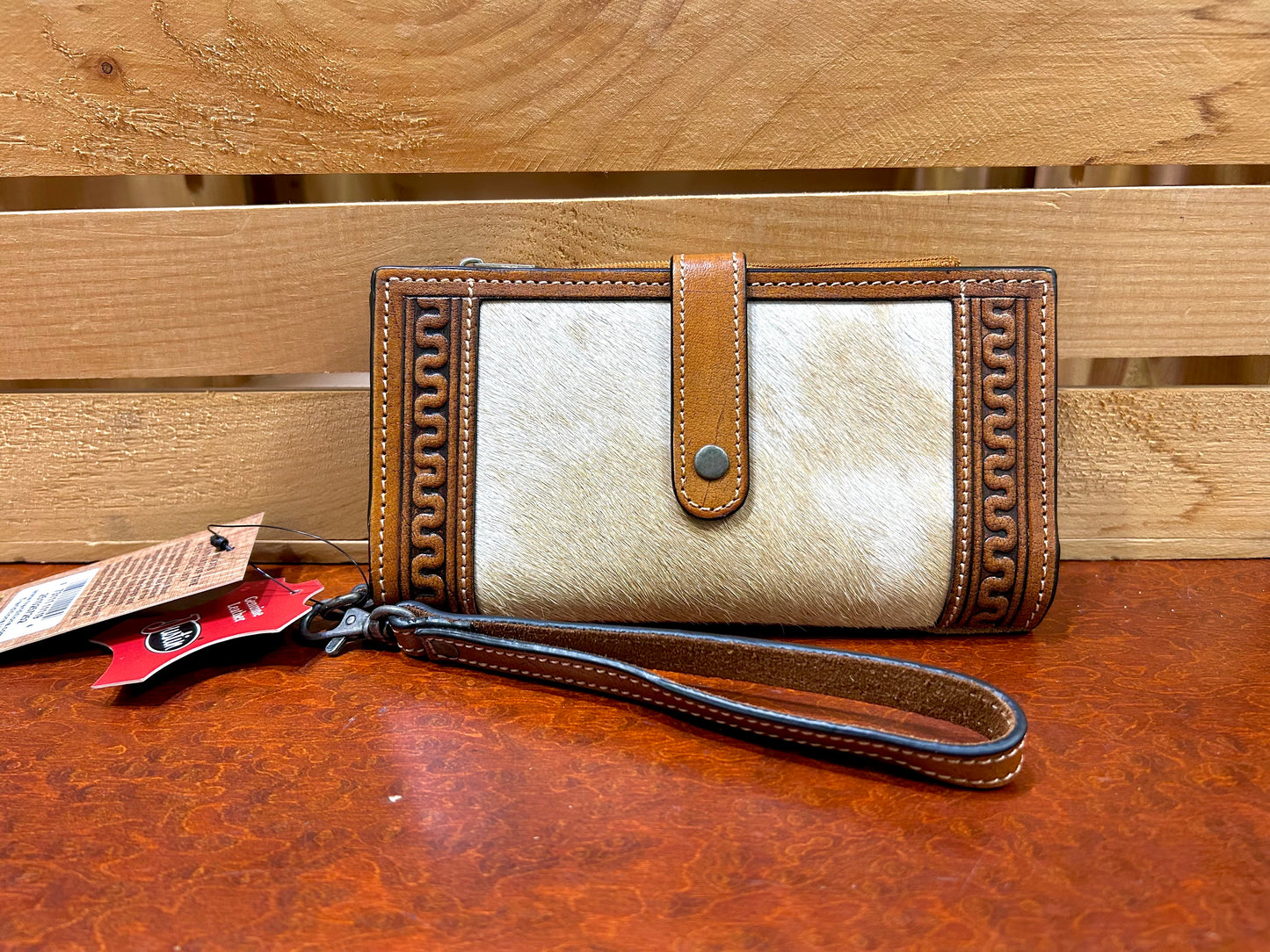 Tan Serpentine with Hair Wallet