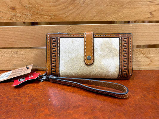 Tan Serpentine with Hair Wallet
