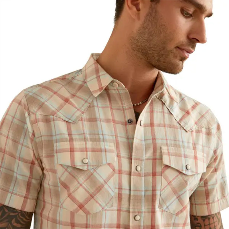10054702 Horton Short Sleeve Shirt Light Brown