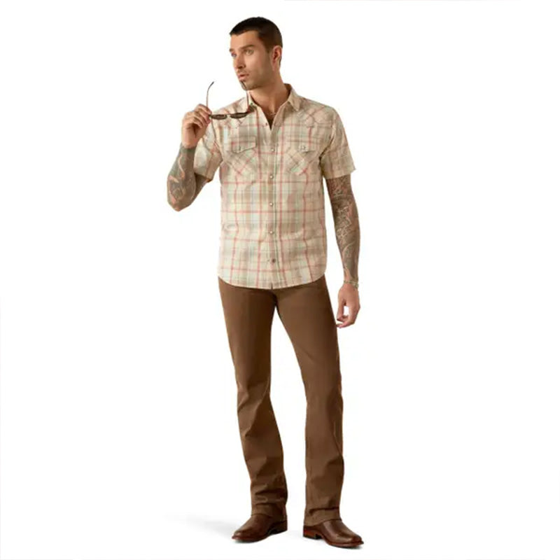 10054702 Horton Short Sleeve Shirt Light Brown