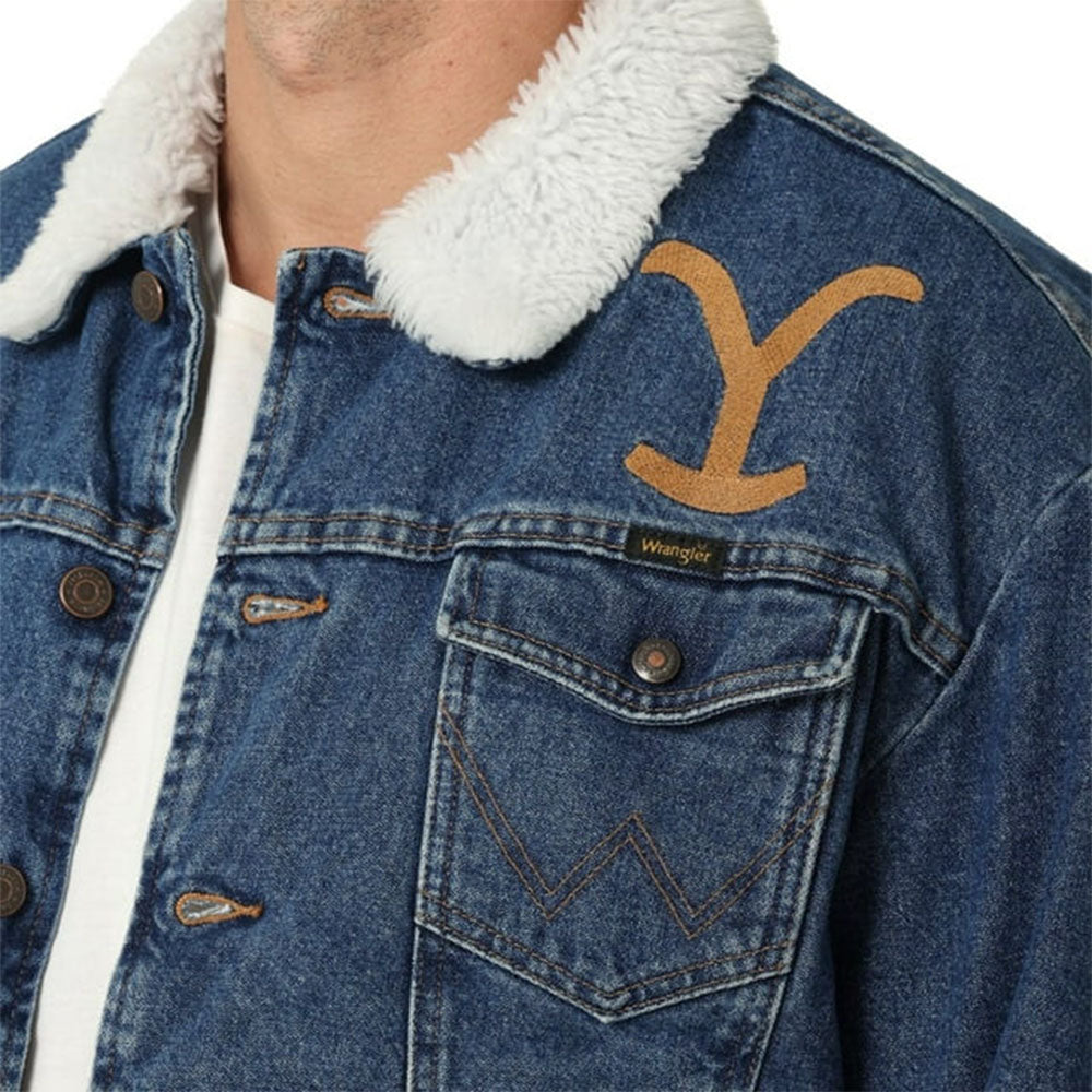 Large Sherpa Lined Denim Jean Jacket