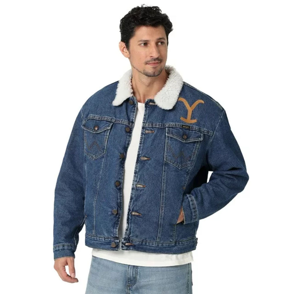 Large Sherpa Lined Denim Jean Jacket