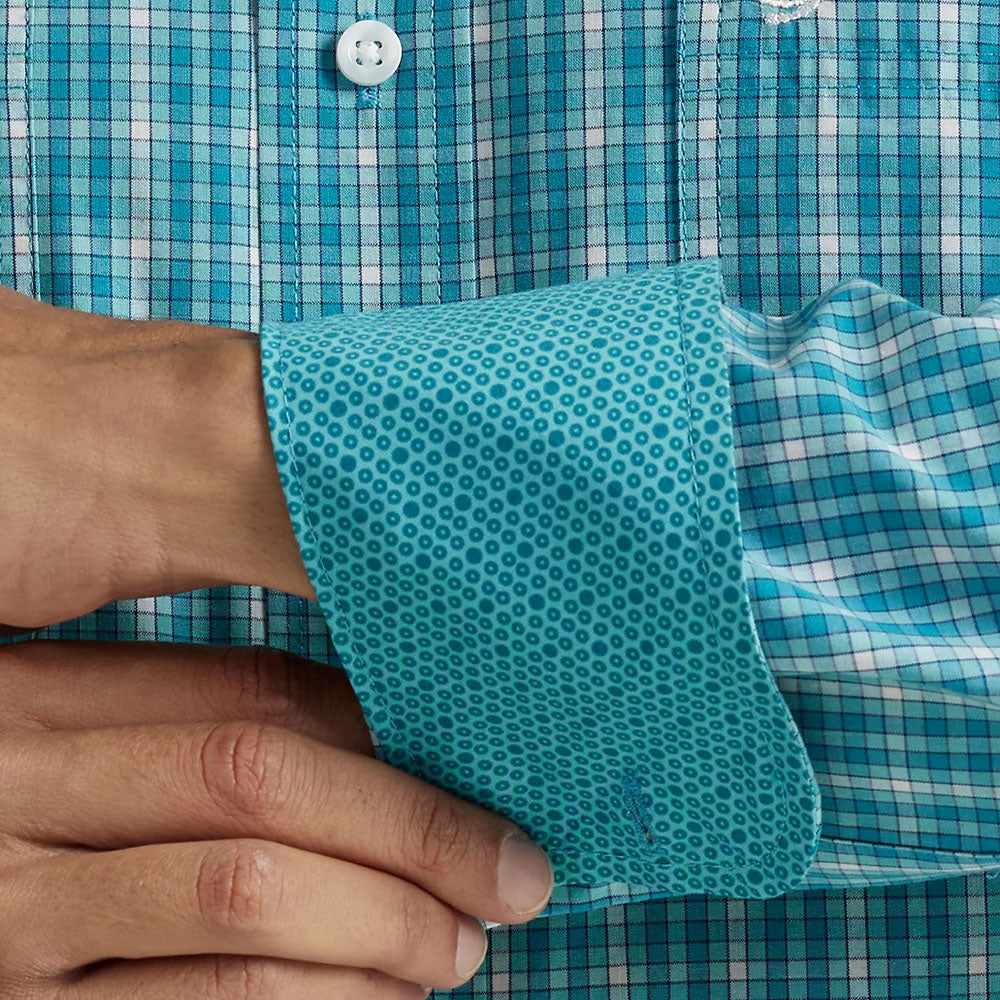Wrangler George Strait Sea Teal Squares | 112338104