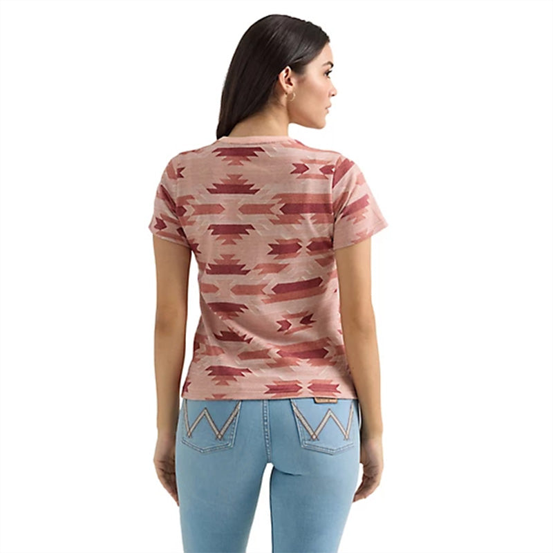 Allover Print Slim Tee Pink
