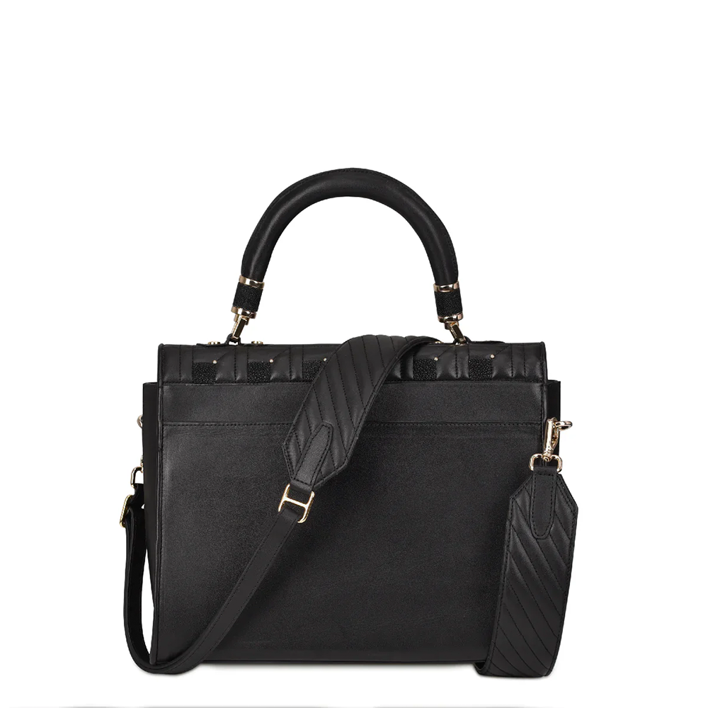Black Stingray Leather Bag