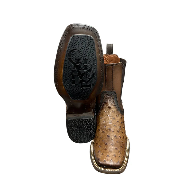 CU889 Brown Ostrich Boot