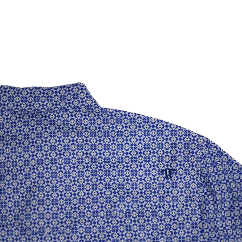 1002309 The Chase Long Sleeve Snap Shirt - Blue Pattern