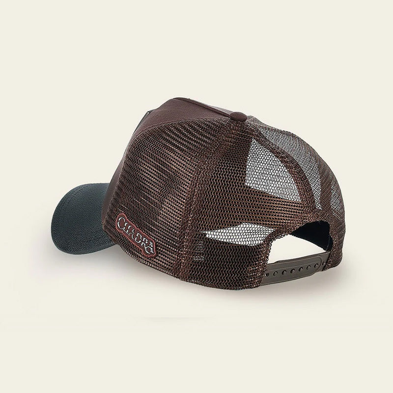 Python Metal Patch Leather Cap