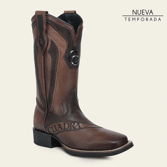 Genuine leather rodeo coffee boot