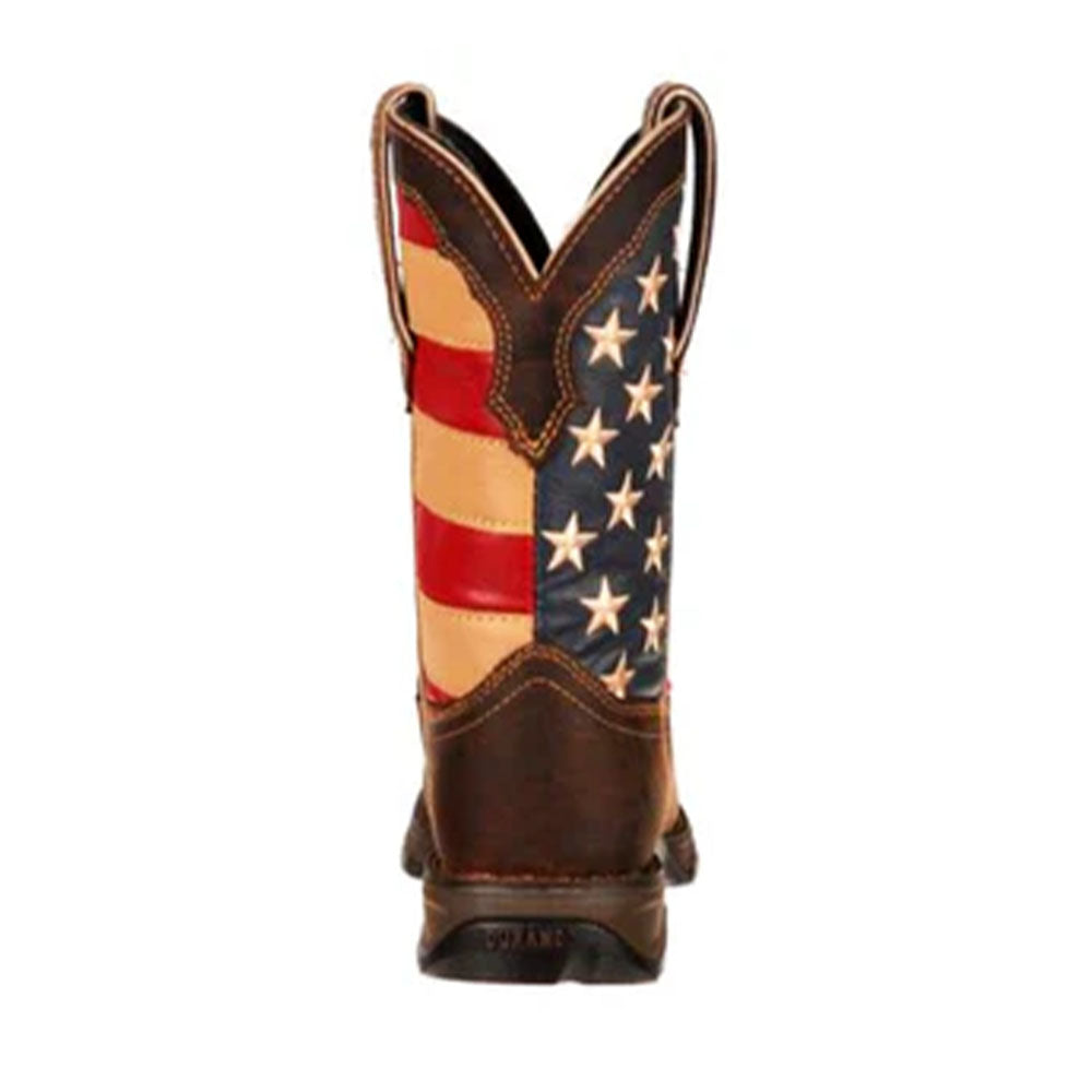 LADY REBEL PATRIOTIC WOMEN´S PULL-ON WESTERN FLAG BOOT | DURANGO RD4414 BRN 10"