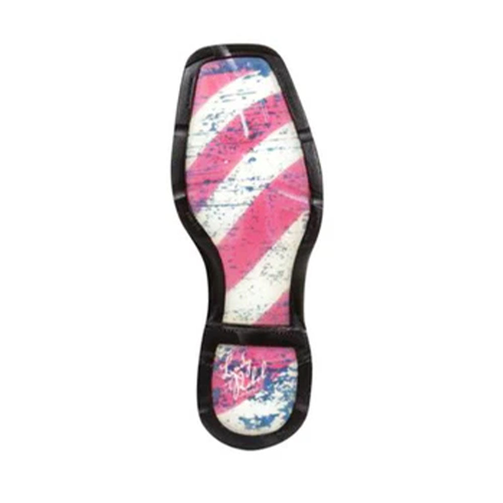 LADY REBEL PATRIOTIC WOMEN´S PULL-ON WESTERN FLAG BOOT | DURANGO RD4414 BRN 10"