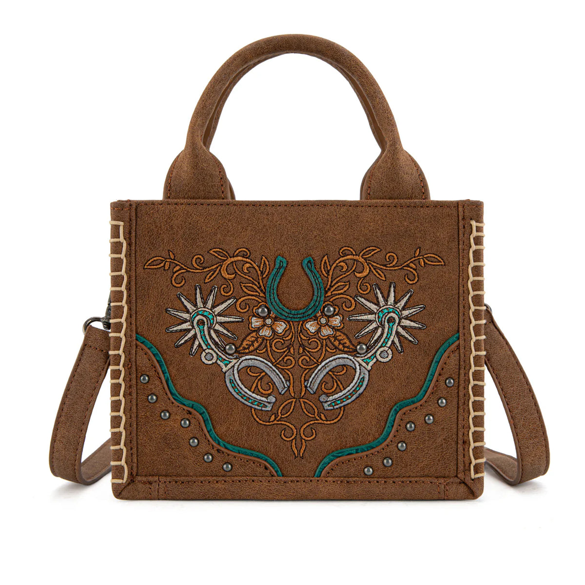 MW1352-8121 Embroidered Mini Tote Crossbody