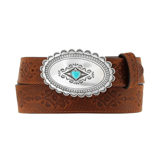 C21369 Navajo Heart Leather Belt