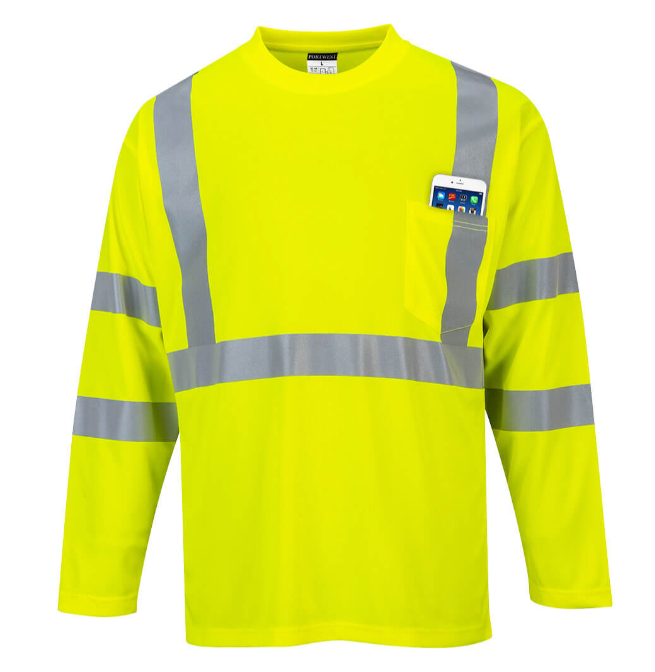 Hi-Vis Pocket Yellow T-Shirt