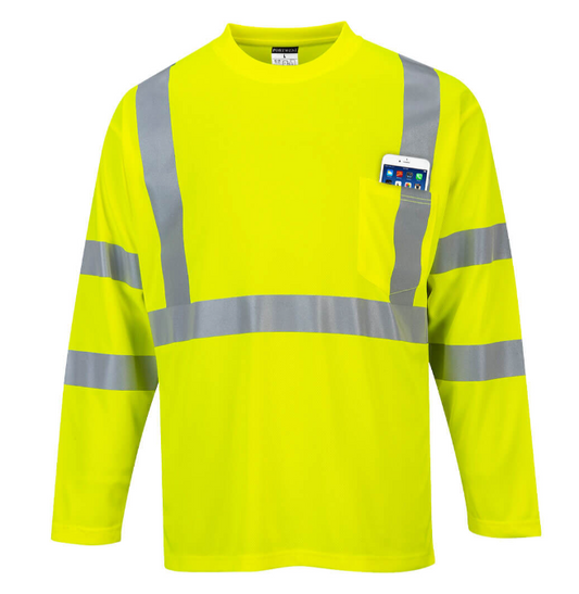 Hi-Vis Pocket Yellow T-Shirt