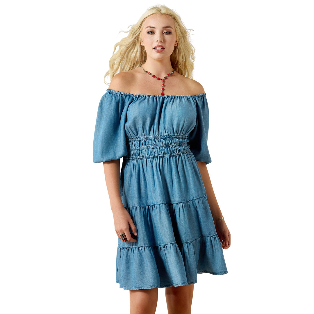 ariat denim dress Ladies Light Wash Indigo Juliet 10071132 Tjmaxx Dress T.J.Maxx S coral chiffon bridesmaid dress Perfect for casual days Size:42 - 50
