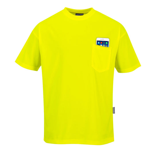 Non Ansi Pocket Yellow T-Shirt