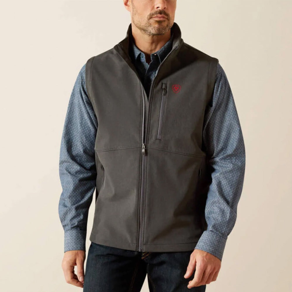 Logo Softshell Vest Charcoal