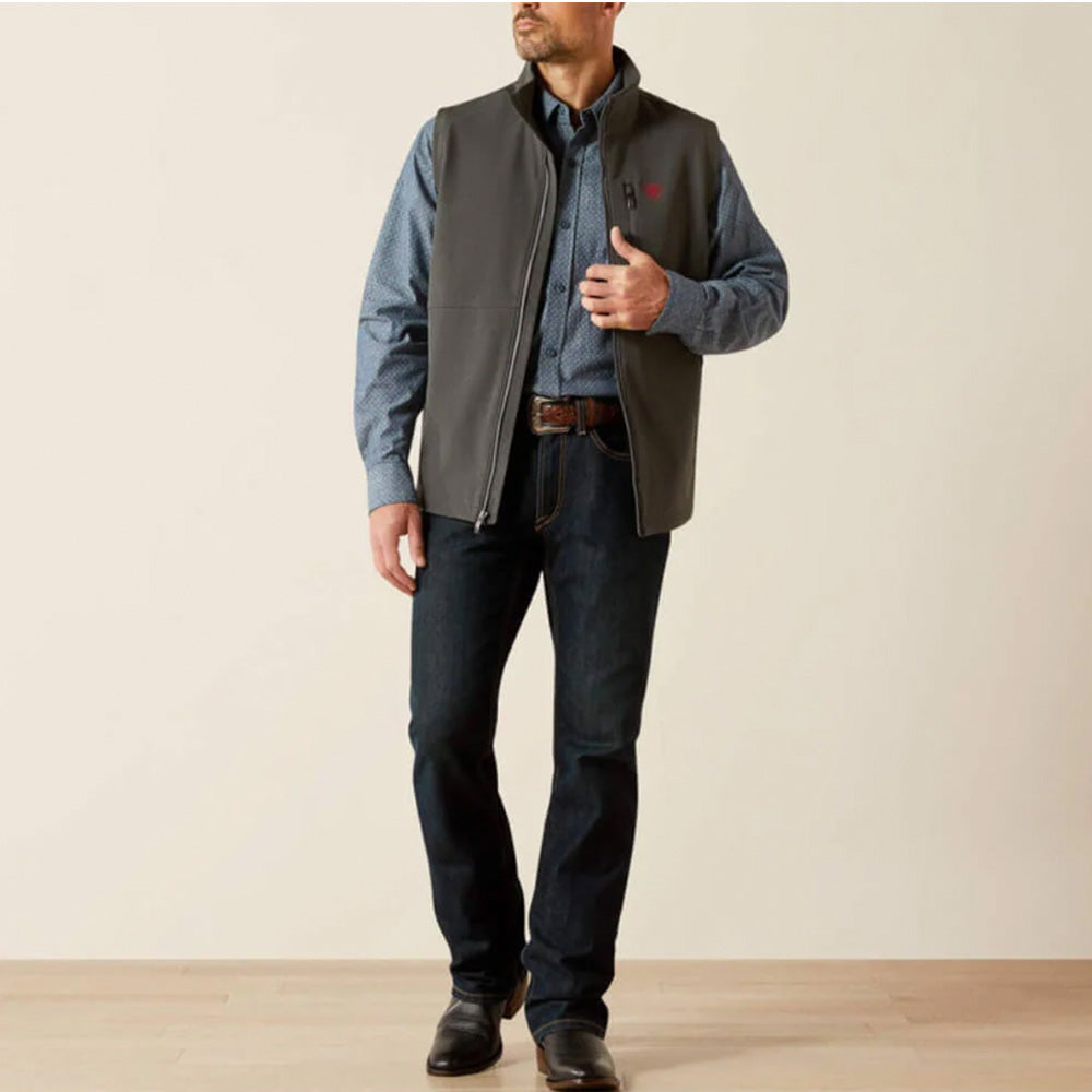 Logo Softshell Vest Charcoal