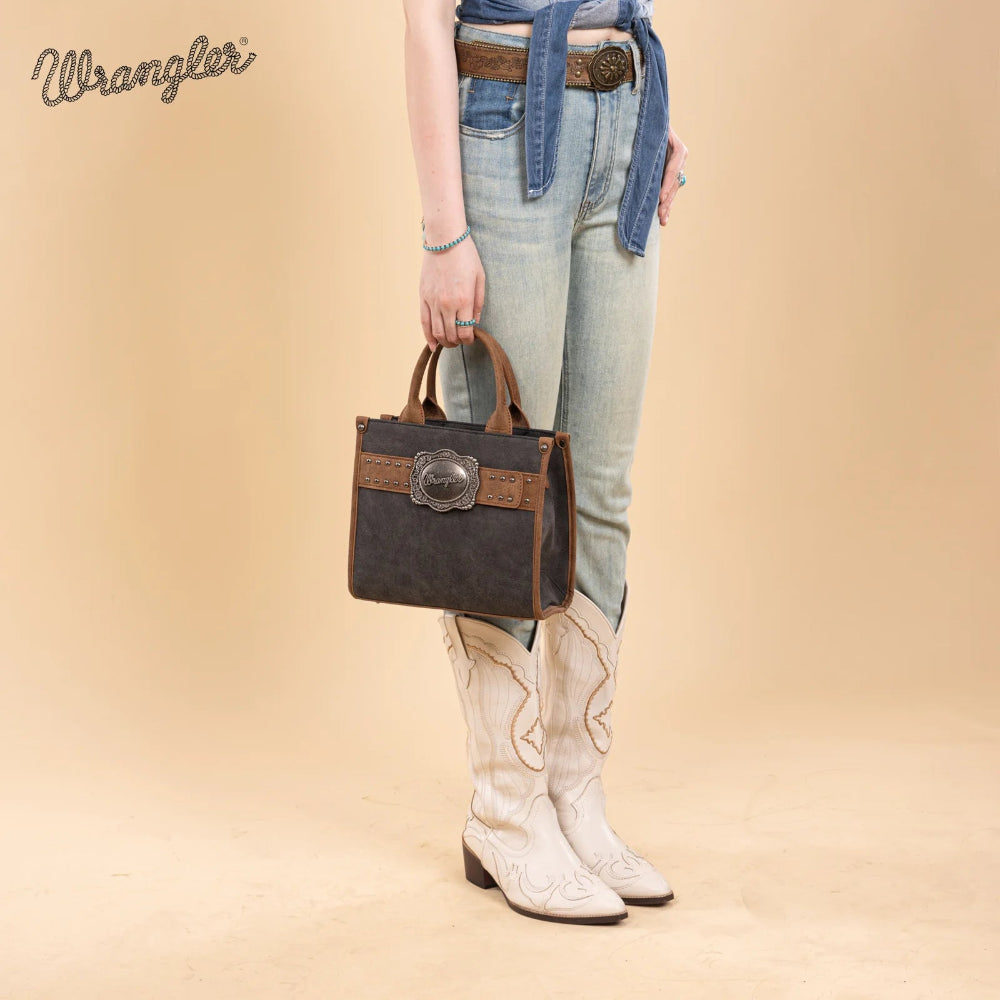 Buckle Tote Crossbody Black