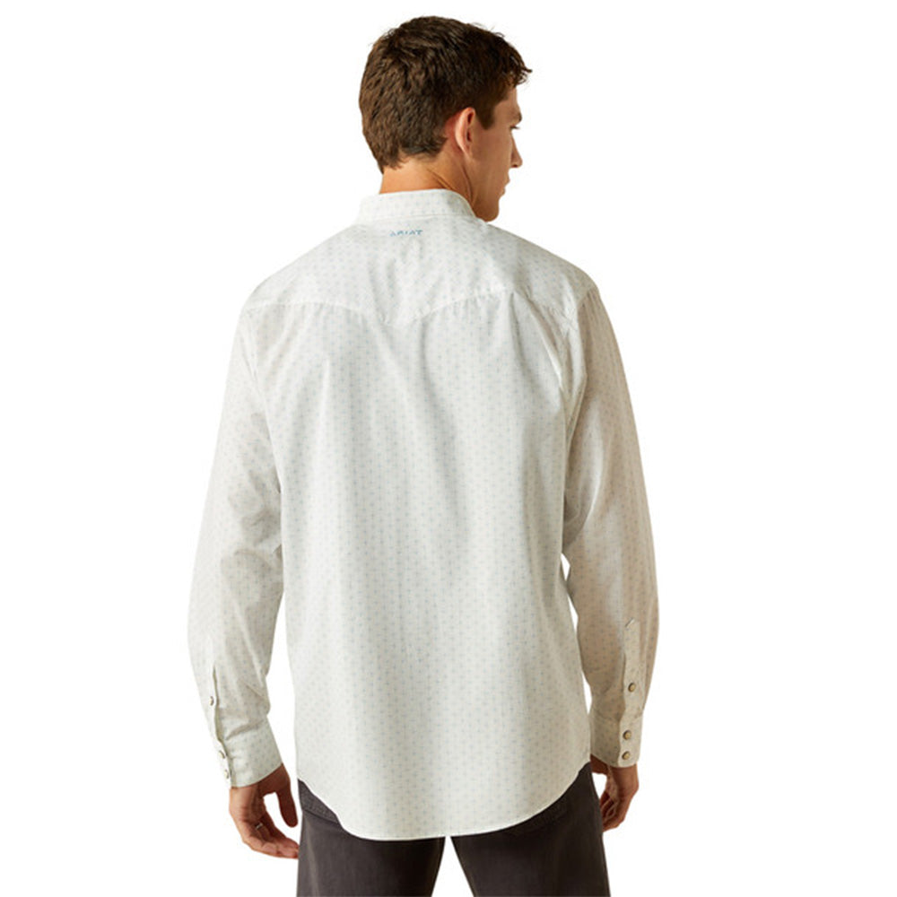 Wilbur snap white print shirt