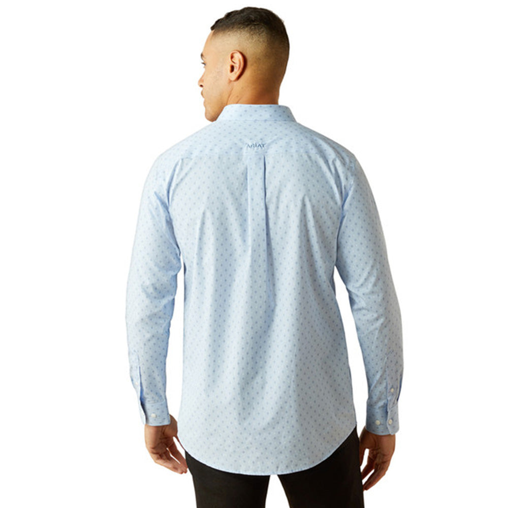 Wrinkle Free Donte Fitted Light Blue Shirt