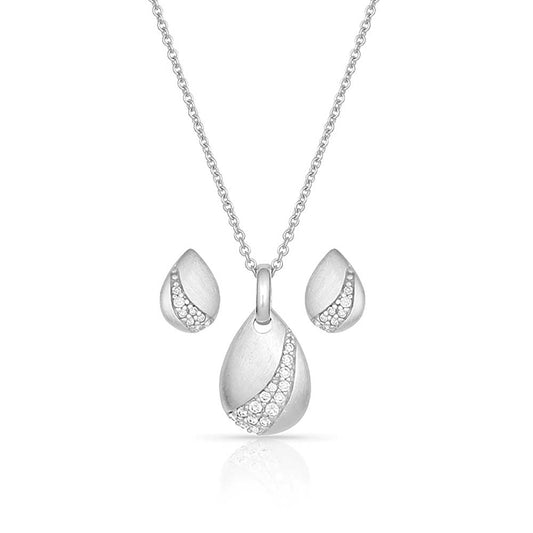 Satin Teardrop Jewelry Set JS4467