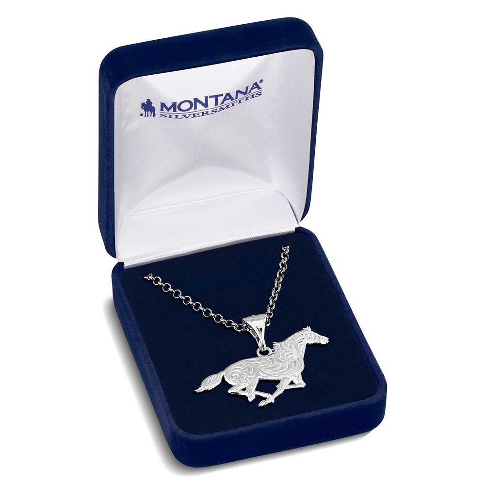 Out West Running Horse Necklace NC6136