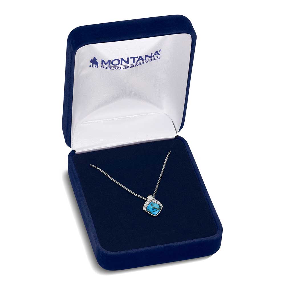 Crowned Glacier Turquoise Necklace NC6313