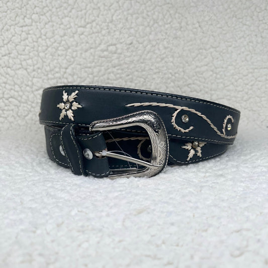 Floral Stitching and Stone Belt