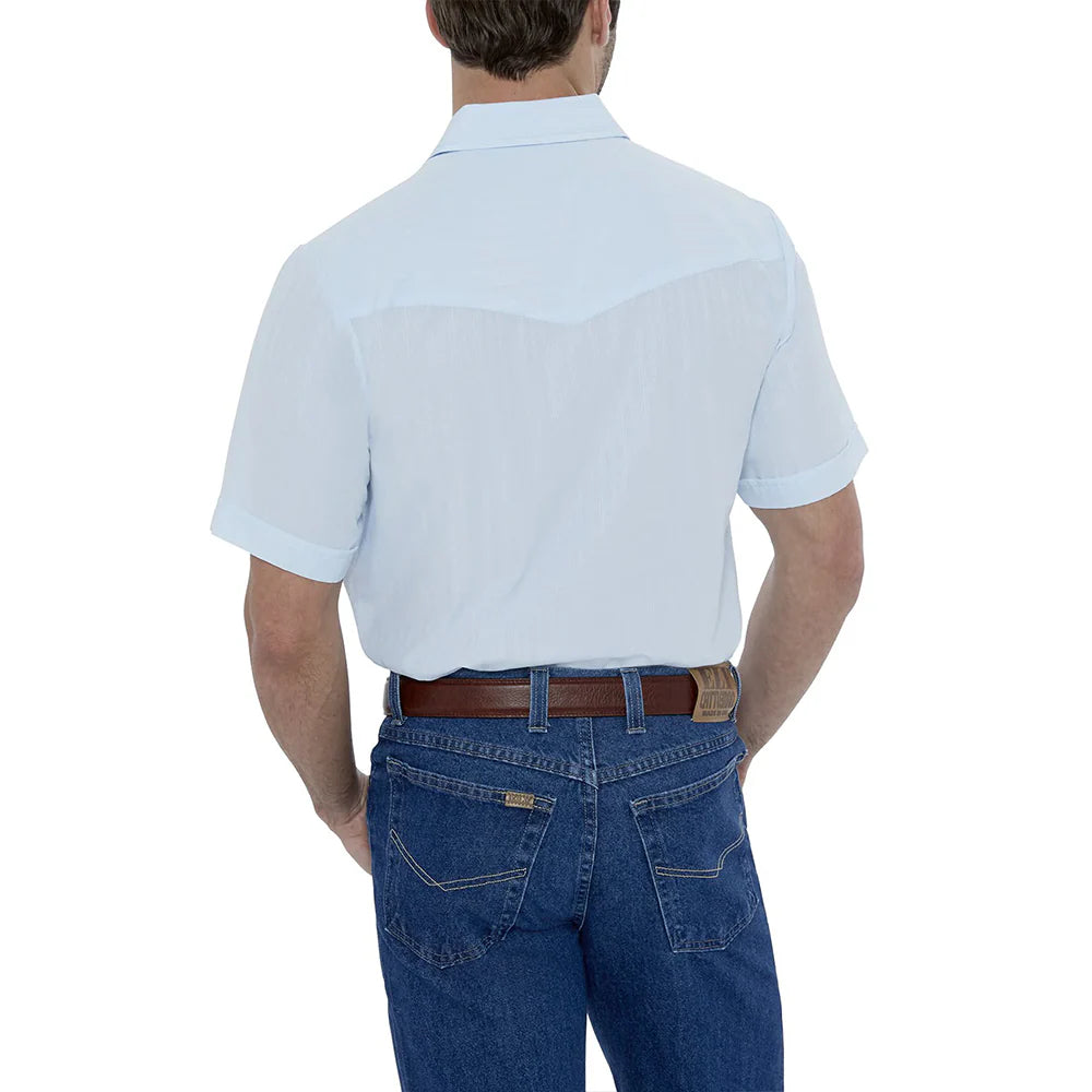 Tonal Light Blue Western Shirt