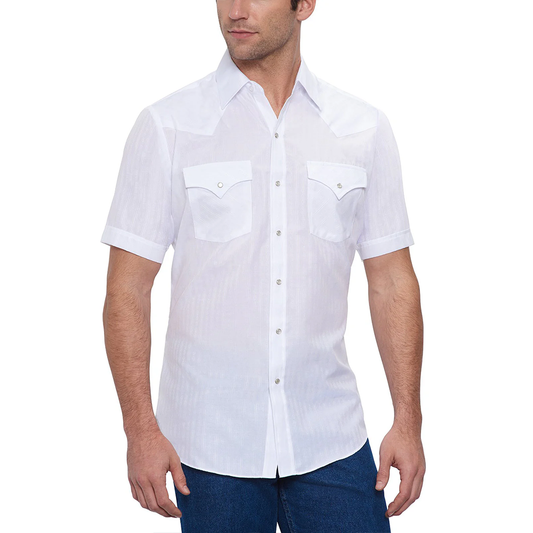 201634-01 Solid Tone on Tone Western Snap Shirt