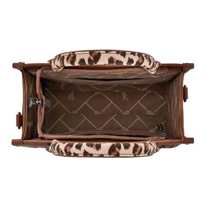 Leopard Print Concealed Carry Tote Crossbody