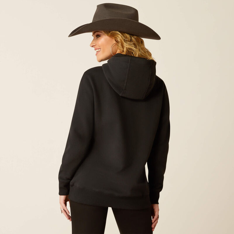 ARIAT STEER STITCH HOOD BLK | 10051999