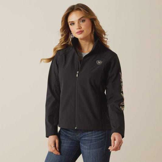 Black Softshell Logo Jacket