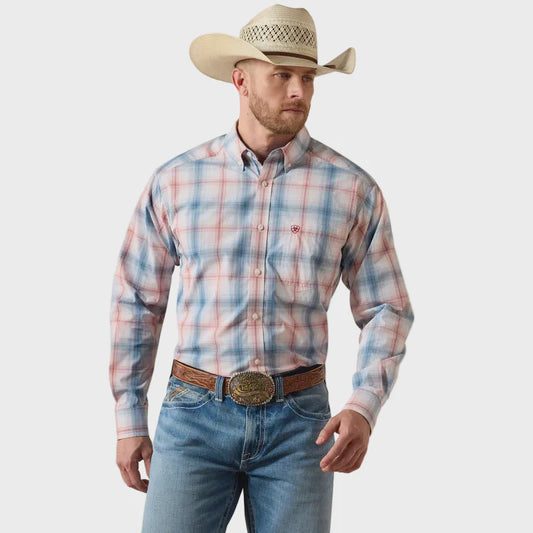 White Plaid Pro Series Teddy Classic Fit Shirt 10071585
