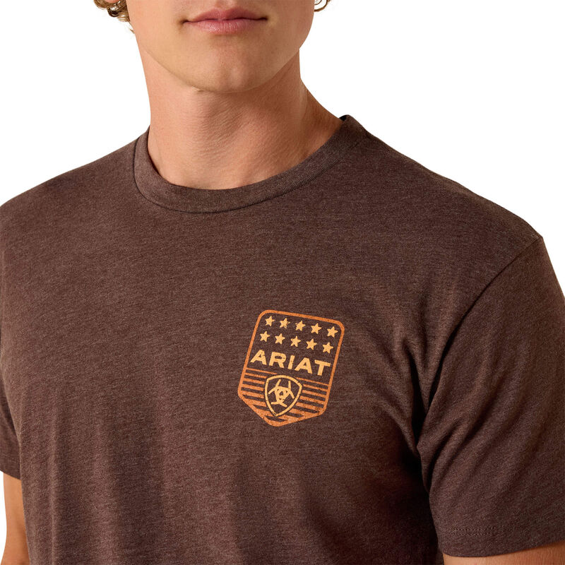 10073963 Stripe Patriotic Badge T-Shirt