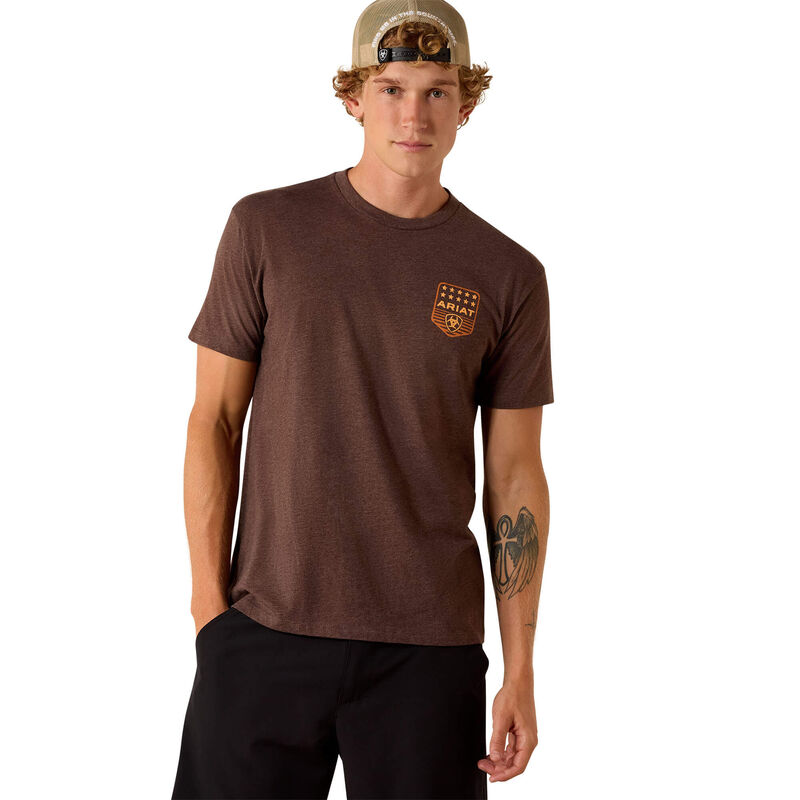 10073963 Stripe Patriotic Badge T-Shirt