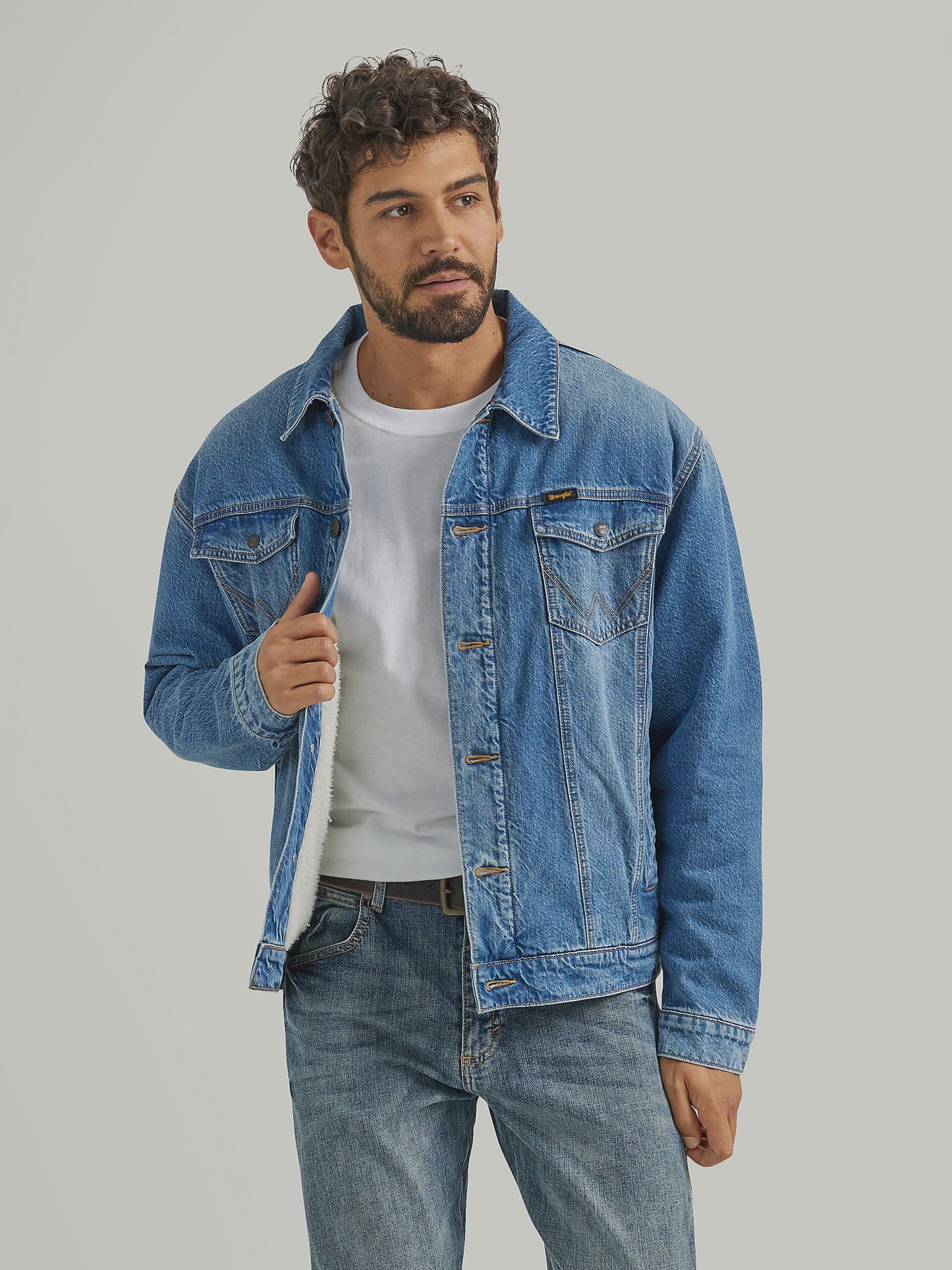 Wrangler Rretro Lined Western Denim Jacket in Rodeo Night | 112335737