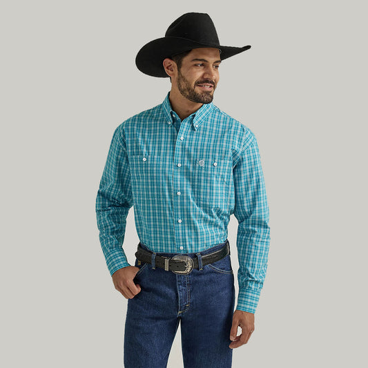 Wrangler George Strait Sea Teal Squares | 112338104