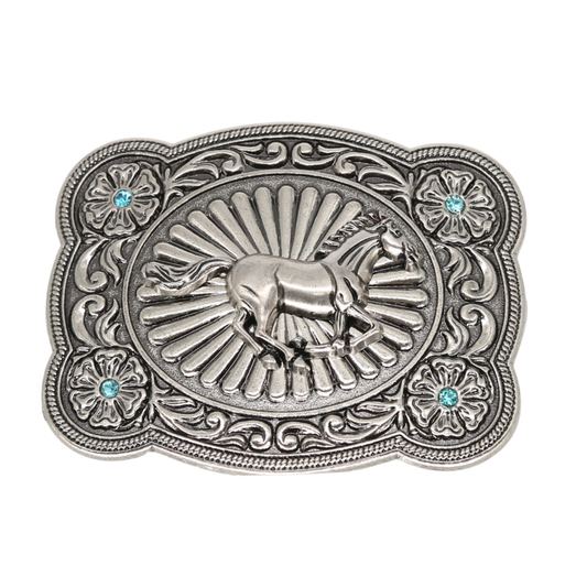 Blue Rhinestones Buckle DW03