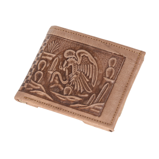 Eagle Embossed Leather Wallet