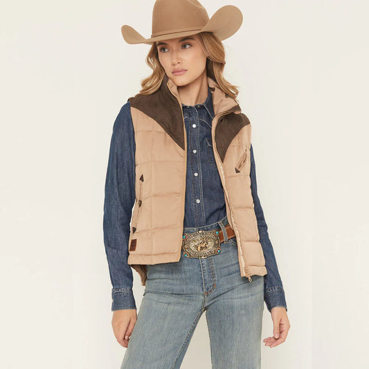 Lenora Coffee Brown Puffer Vest