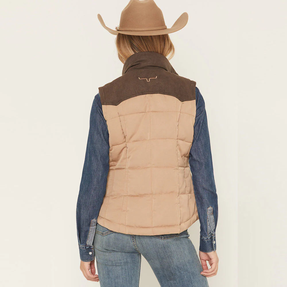Lenora Coffee Brown Puffer Vest