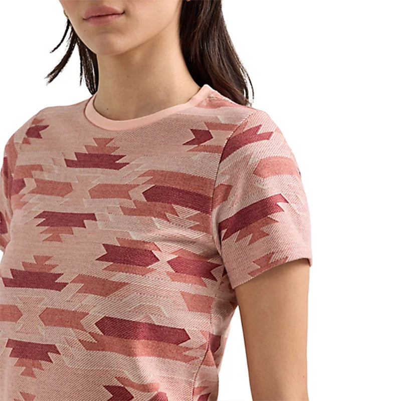 Allover Print Slim Tee Pink