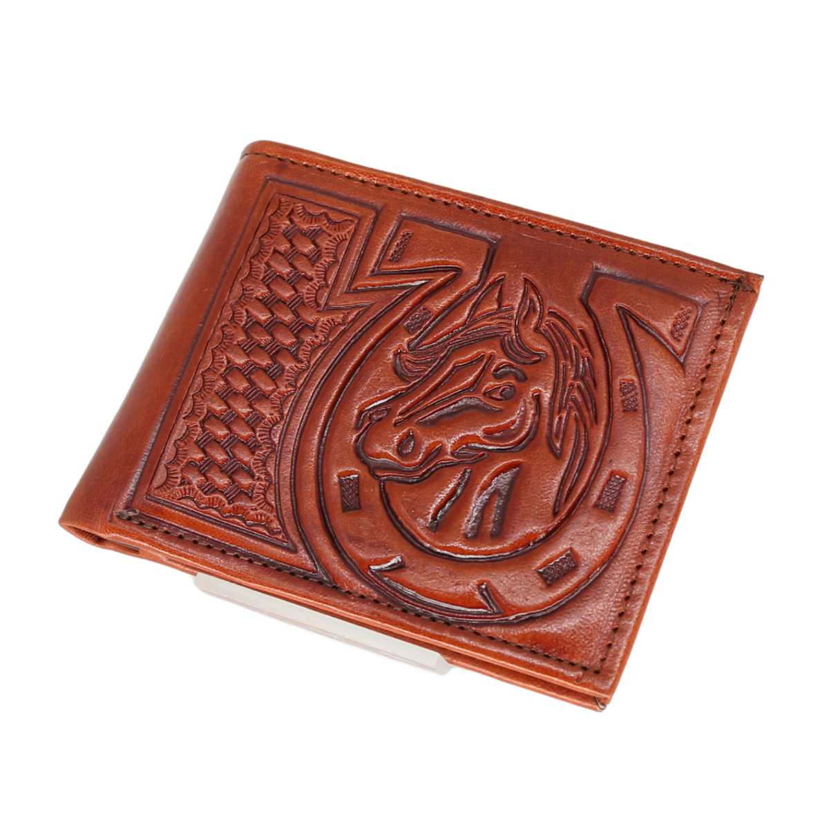 Horseshoe Embossed Leather Wallet